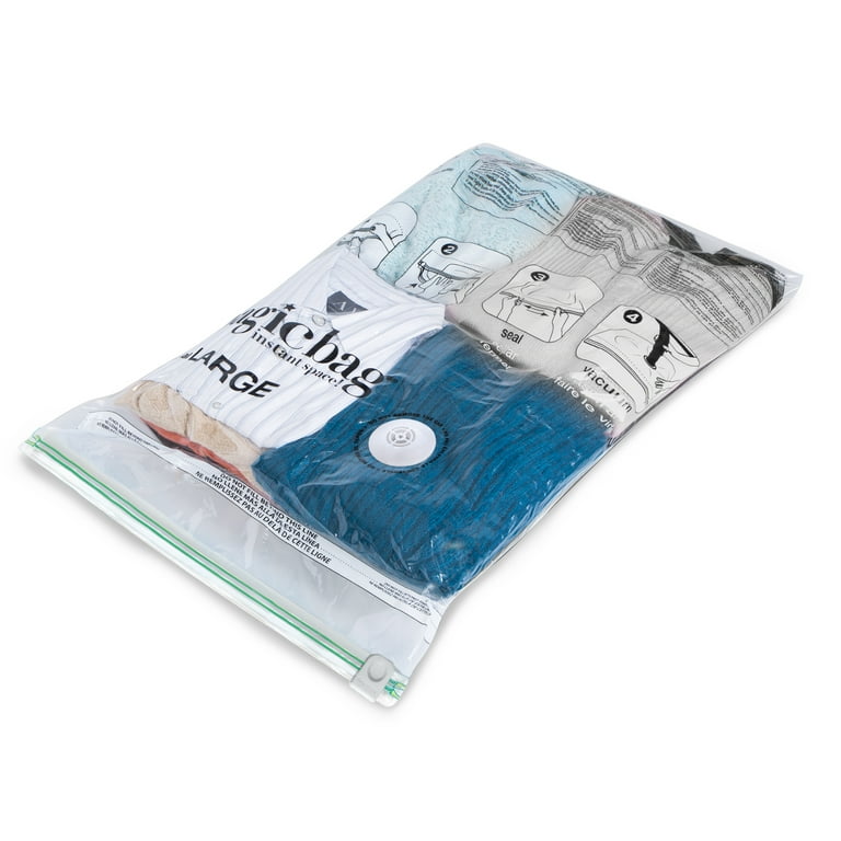 MAGICBAG Heavy Duty Flat Space Saver Bags, 3 Pack Large Airtight