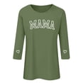 thumbnail image 2 of Penkiiy 3/4 Manga Camisas Mama para Mujeres Carta Mama Impresión Tee Mom Regalo Camisa de manga corta Día de las Madres Tops 2XL Verde, 2 of 5