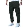 thumbnail image 2 of LWavelet Mens Slim Fit Cargo Pants Elastic Waist Multi Pocket Outdoor Casual Pants Black L, 2 of 4
