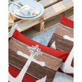 thumbnail image 3 of Outdoor Throw Pillow Cover Marine Nautical Anchor with Compass Waterproof Cushion Covers 2 Pack Red Brown Retro Wood Board Pillow Cases Home Decoration for Patio Garden Couch Sofa, 3 of 7