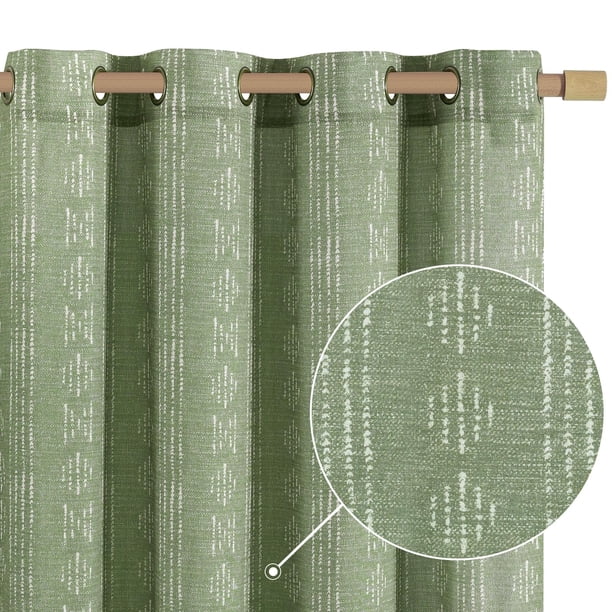 Cortinas Jinchan Boho para sala de estar, granja, 160 x 160 cm, 2 paneles