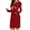 Red, variant on Sexlip Womens Long Sleeve Midi Dress V Neck Design Soft Fabric Relaxed Silhouette for Office Wear Blue XXL