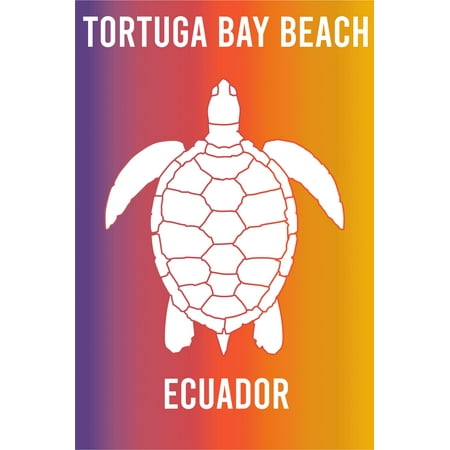 

Tortuga Bay Beach Ecuador Souvenir 2x3 Inch Fridge Magnet Turtle Design