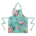 thumbnail image 2 of Pioneer Flower Floral Print Pattern Apron-Garden Aprons for Women with Pockets-Cotton Linen Waterproof Kitchen Cooking Gardening Aprons Adjustable for Kitchen,Cooking,BBQ and Salon 33x27 Inch, 2 of 7