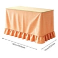 thumbnail image 3 of 75x180cm Rose Red Ruffled Flat Teacher Desk Skirt Washable Cover For Classroom Kitchen Back To School Party Decoration, 3 of 4