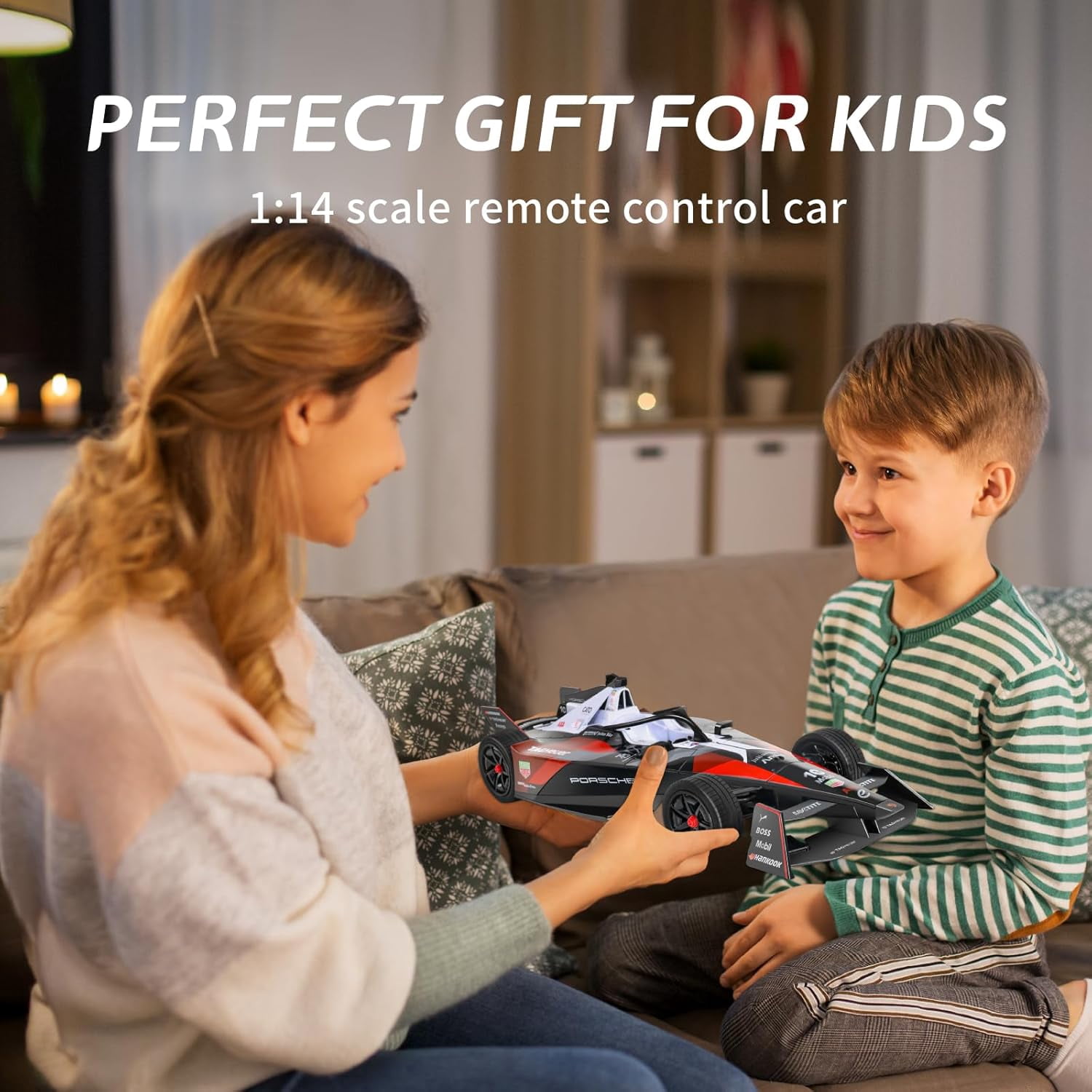 Miebely Remote Control Car - 1/14 Scale Licensed Porsche Formula Rc Race Car,2.4GHz 3.7V 500 mAh Car Toys, Racing Hobby Car Model Ideal Gifts for Adults Kids Boys Girls