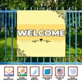 thumbnail image 3 of Welcome Large Banners and Signs for Outdoor by DreamController-Polyester Banner with 4 Holes for Easy Hang Indoor & Outdoor|4x4 Feet HD Banner to Promote Business Opening| Made in USA1, 3 of 6