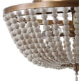 thumbnail image 4 of JYL9019A Allison 15" Wood Beaded/Metal LED Flush Mount, Contemporary, Transitional, for Bedroom, Livingroom, Office, Antiqued Gold, 4 of 5