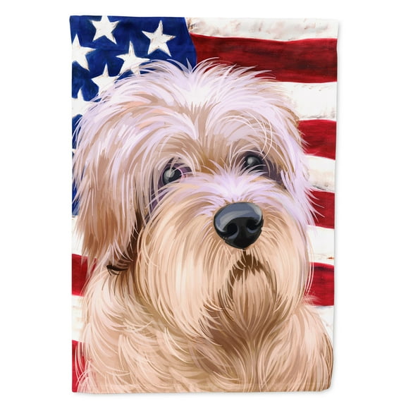 Carolines Treasures CK6508CHF Dutch Smoushond Dog American Canvas House Size Outdoor-Flags, Multicolor