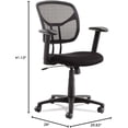 thumbnail image 2 of MT4818 Swivel/Tilt Mesh Task Chair, Height Adjustable T-Bar Arms, Black/Chrome, 2 of 10