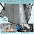 thumbnail image 3 of Unique Bargains Dog Car Seat Cover for Back Seat Waterproof Hammock with Mesh Window Pockets Nonslip Washable Gray, 3 of 7