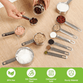 thumbnail image 5 of Measuring Cups and Spoons Set of 16, 5 Stainless Steel Nesting Measuring Cups & 5 Spoons, 1 + Leveler & 5 Mini Measuring Spoons for Cooking & Baking, 5 of 8