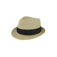 thumbnail image 1 of Toyo Braid Fedora Hat - Natural/Black, 1 of 1