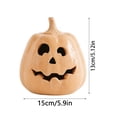 thumbnail image 4 of Handcrafted Light Up Jack-O'-Lantern Halloween Decor, Pumpkin Centerpiece with String Lights for Dining Table, Mantel & Spooky Fall Home Display, 4 of 8