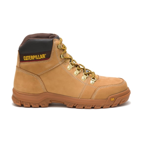 Cat Footwear Botas de trabajo con punta de acero para hombre, color miel 9