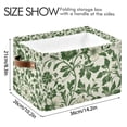 thumbnail image 4 of Yayeee Canvas Storage Basket with Handles for Shelves Fabric Bins Closet Organizer, Green Floral, 4 of 8
