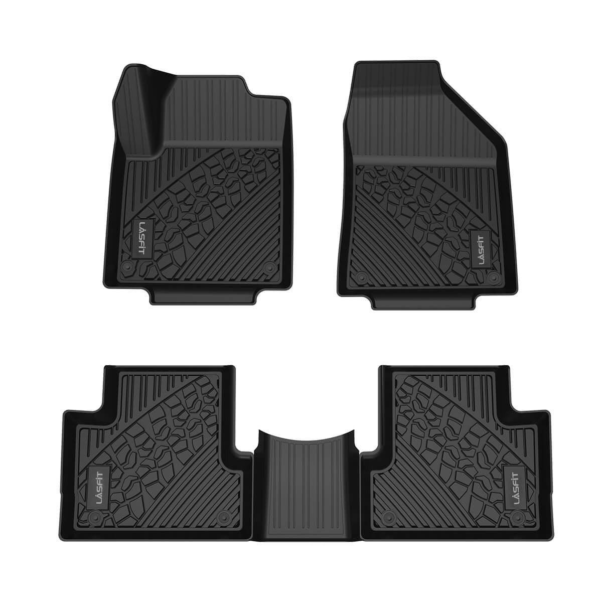 LASFIT Floor Mats for 2013-2015 Jeep Grand Cherokee, All Weather Fit TPE Floor Liners Set, 1st 2015 Jeep Grand Cherokee All Weather Floor Mats