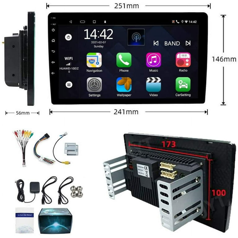 Binize Double Din Car Stereo Wireless CarPlay 10 Inch Android 10