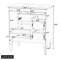 thumbnail image 4 of 30" Bathroom Vanity with Sink, White Freestanding Bathroom Cabinet with Flip Drawer & Adjustable Shelf, Solid Rubberwood Frame, MDF Panels & Metal Handles, 4 of 9