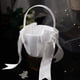 thumbnail image 3 of Billuyoard Cesta de flores con lazo romántico de diseño Simple de 2 piezas, cestas para el portador del anillo de la ceremonia de compromiso de Decoración del hogar Blanco natural, 3 of 6