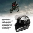 thumbnail image 4 of Motorbike Helmet, Modern Breathable Racing Helmet Aerodynamic Flip Up Type Spoiler Comfortable Lining  for Scooter for Riders White XL, 4 of 7