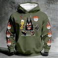 thumbnail image 2 of SONXAHE Toddler Boys Cartoon Character Hoodie Long Sleeve Full Print Hooded Sweatshirt Casual Pullover Tops,Army Green, 2 of 4