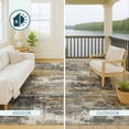 thumbnail image 4 of Addison Rugs Chantille Indoor/Outdoor Transitional Abstract Pewter Machine Washable Round Rug, 8' x 8', 4 of 8