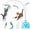 Blue, variant on Interactive Cat Toy with 360° Feather Wand, Automatic Motion-Activated Self-Play Toy for Indoor Cats, USB Rechargeable with Suction Cup Base