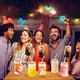 thumbnail image 5 of Juego de vasos de vidrio DAMCONME de 16 onzas con tapas y pajitas, diseño de 4 estrellas, 5 of 9