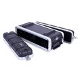 thumbnail image 2 of Crossrock Stackable 2U Rack Case, Shallow 14.25â€ Depth, Polyethylene Hard-shell Construction with Heavy Duty Hardware-Black(CRA9602US), 2 of 4