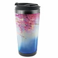 thumbnail image 1 of Flower Travel Mug, Sakura Spring, Steel Thermal Cup, 16 oz, by Ambesonne, 1 of 2