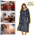 thumbnail image 3 of ABOYIART Unisex Wearable Hoodie Blanket, Oversized Ultra Soft Flannel, Large Pockets, Warm Winter Christmas Gift, Cozy Loungewear (Long Available), 3 of 7