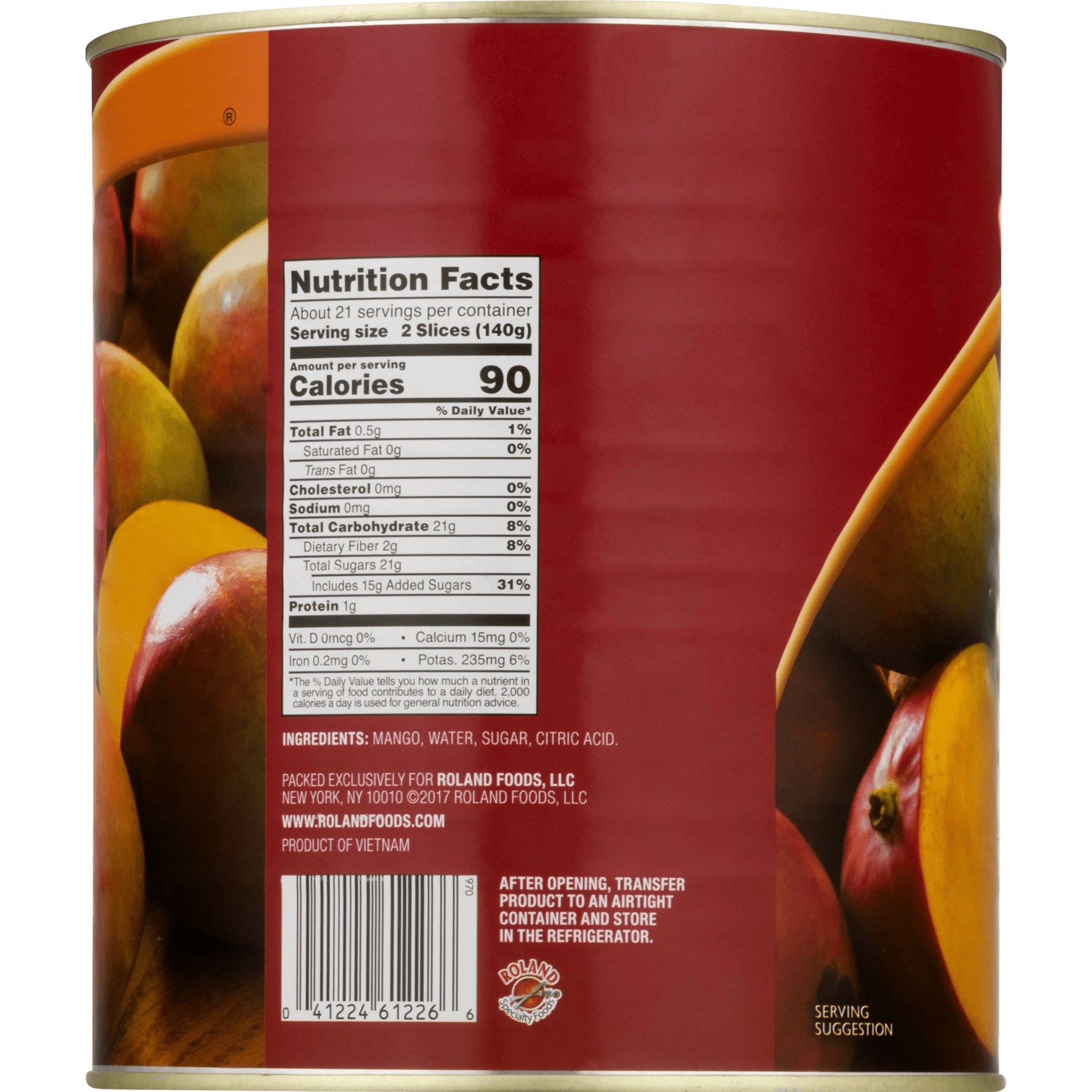 Roland Mango Slices in Light Syrup 6.61 LB.