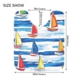 thumbnail image 5 of Yayeee Bath Rug for Bathroom Floor Non Slip Rectangle Fluffy Soft Absorbent Mat, 16"x24", Orange Sailboats, 5 of 7