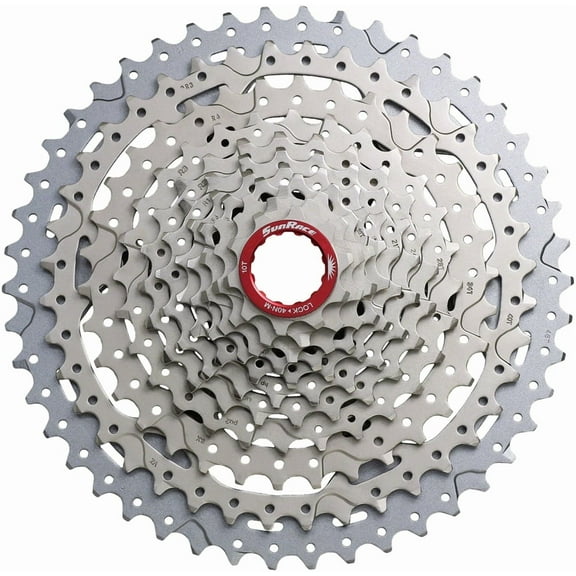 SunRace CSMX9X Cassette Metallic Silver- Range: 10-46 Drivetrain Speeds: 11