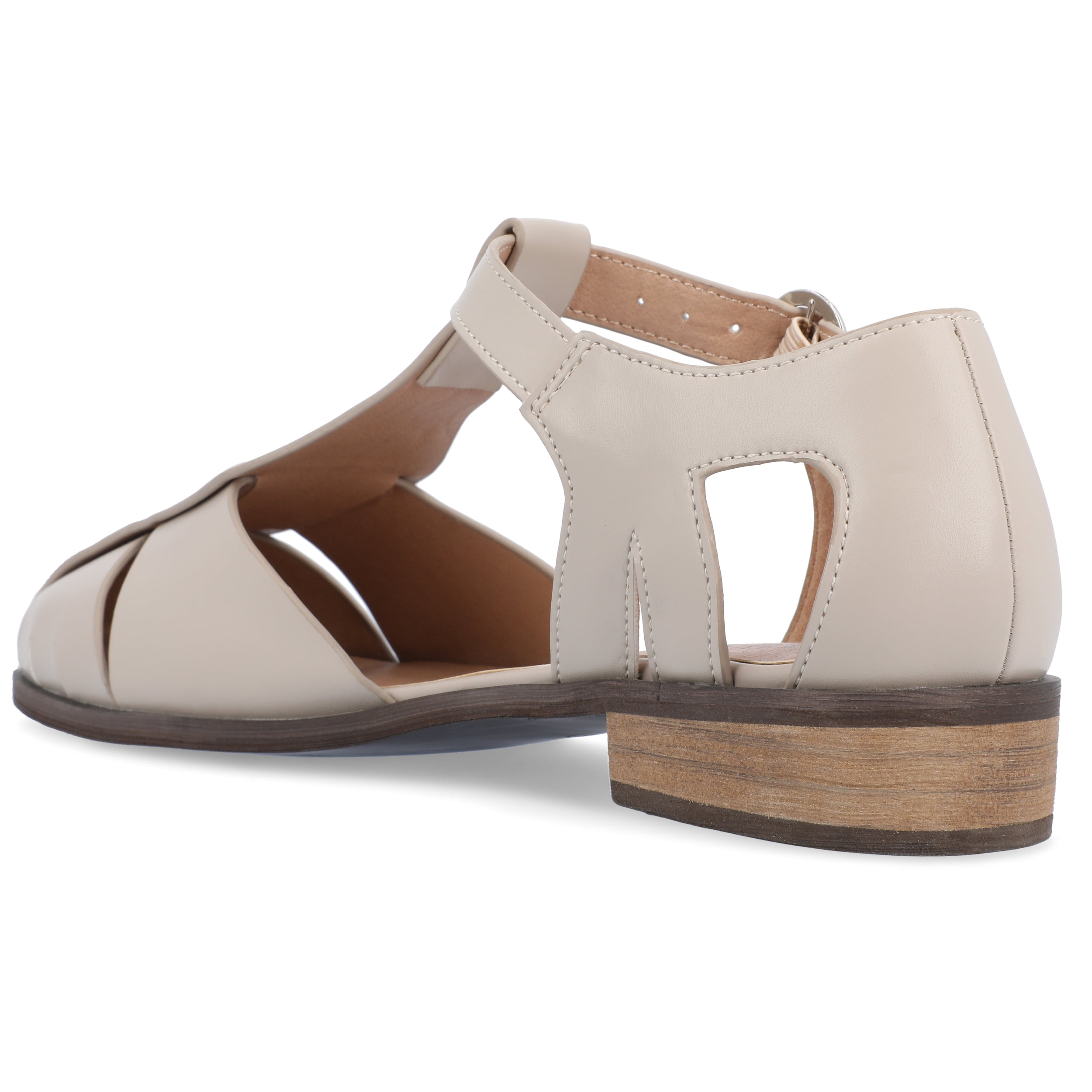 Journee Womens Azzaria Low Block Heel Square Toe Flats