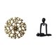 thumbnail image 5 of Escultura colgante de pared de metal, decoración de pared, disco decorativo, estatua de pensador abstracto, marco de hierro forjado, material PP de pr, 5 of 8