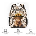 thumbnail image 5 of Aplkyhs 13.5 Inch Backpack for Age 6-12 Sunflower Highlands Cow School Bag Lightweight Water Resistant Bookbag with Adjustable Straps for Elementary Travel, 5 of 6