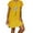 Yellow, variant on Jophufed Plus Size Dresses for Womens Summer Short Sleeve V-Neck Casual Hot Vacation Solid Color Party Beach Mini Shirt Dress