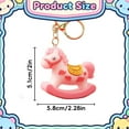 thumbnail image 3 of Getwin Desktop Dress Up,New Year'S Horse Ornaments,2026 Year Of Keychain Flocking Rocking Horse Pendant 5.1×5.9×1.5Cm Cute Plush New Year Decor Key Ring for Bags/Keys Festive for Men & Women, 3 of 6