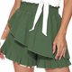 thumbnail image 1 of Gibobby faldas para mujer elegante europea y americana Playa Casual Elegante Pantalones cortos de cintura alta(Verdinegro, L), 1 of 4