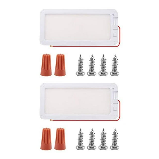 HPDL RV LED Interior Lighting Kit 12-24V | Adjustable Color Temperature (6000K-2900K-4000K) Dimmable Roof Reading Lights | 90-LED Beads for Truck & RV Compartments