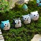 thumbnail image 1 of Figuritas de resina de búho en miniatura para jardín, maceta artesanal, decoración de jardín, 4 Uds. JM, 1 of 5