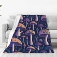 thumbnail image 1 of Fotbe Floral Hippie Mushrooms Manta de Franela Acolchonada con Estampado, Súper Suave y Esponjosa, Extra Grande para Sofá, Cama, Uso Todo el Año-60"x50", 1 of 7
