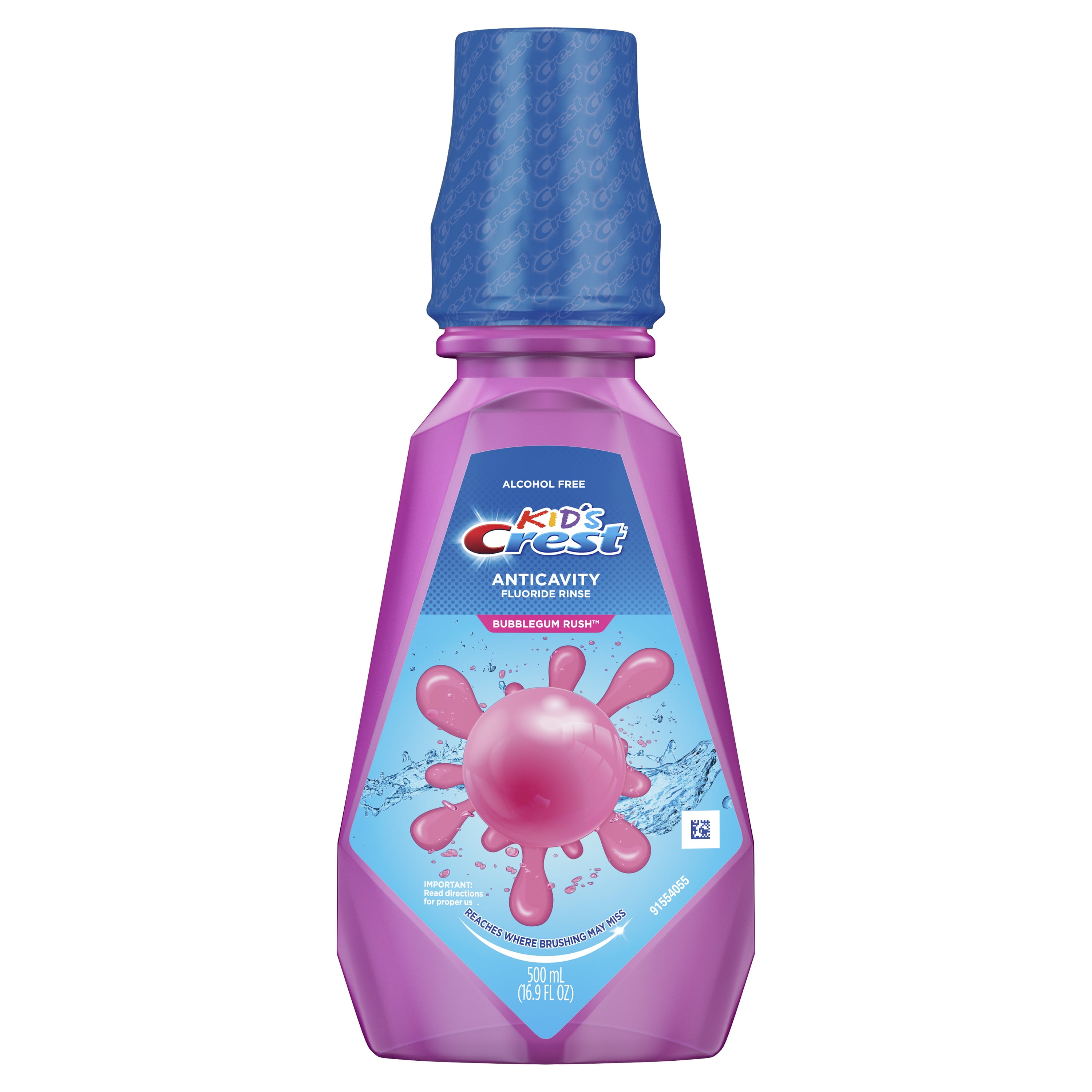 Crest Kid's Anticavity Fluoride Rinse, Bubblegum Rush, 16.9 fl oz