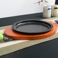thumbnail image 2 of 2 PCS Stone Bowl Mat Placemats Pot Supply Circle Casserole Dish Trivet Heat Proof Pad Wooden Base Tripod, 2 of 6