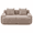 Taupe-2 Seater, variant on 104" Modern Modular Sectional Sofa, Convertible Tufted Cloud Couch with 3 Pillows, Boneless Floor Sofa with Fuzzy Fabric for Living Room, Apartment, Charcoal