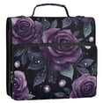 thumbnail image 5 of FORMRS Zipper Binder with Shoulder Strap 2-inch Ring 500 Sheet Capacity File Bag, Roses and Pearls, 5 of 5