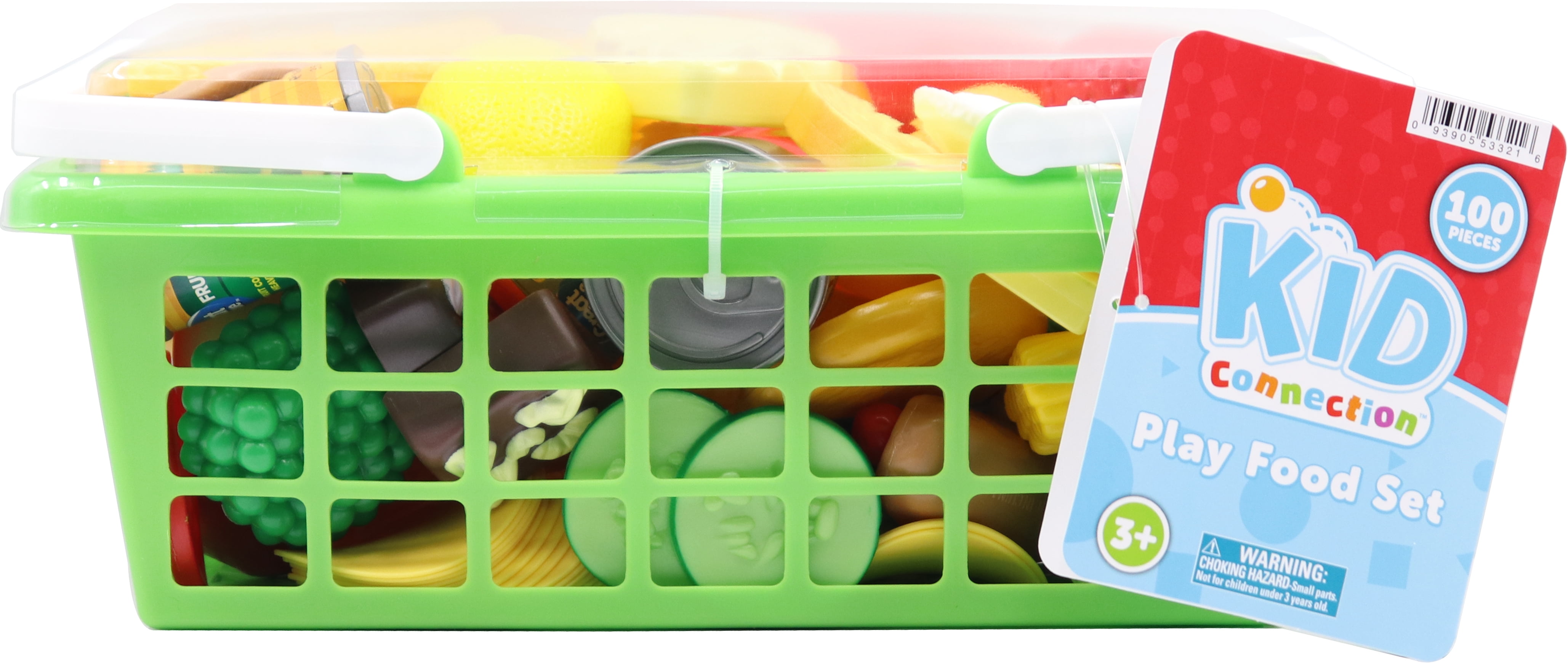 Kid Connection Play Food Basket 100 Pieces Toddler Toys