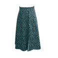 thumbnail image 4 of Women's Dresses Floral Printed Half Body Split A Line Wrapped Mid Waist Long Skirt, 4 of 4